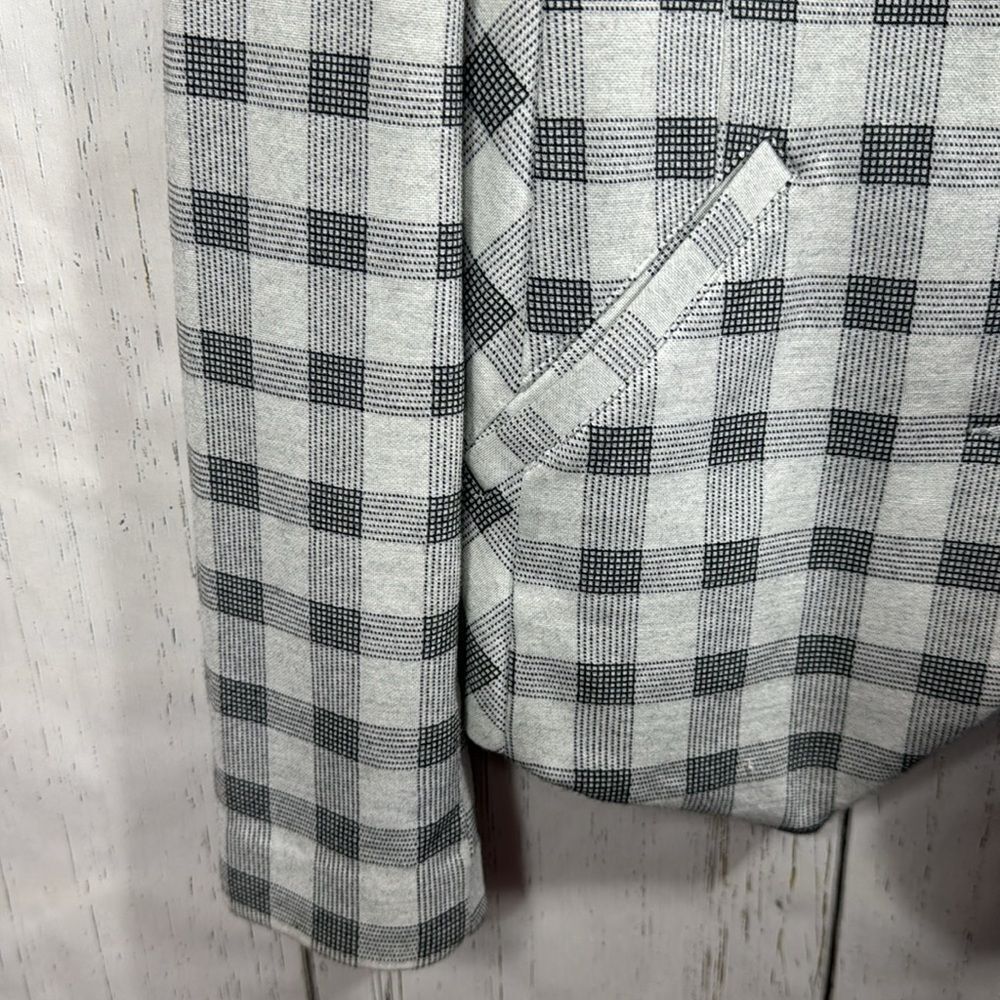 Cabi Gray Gingham Check Blazer Preppy Tailored Business Casual Jacket Workwear - Picture 8 of 16